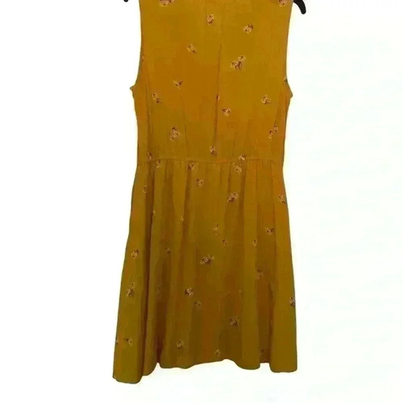 Old Navy Mustard Yellow Floral Print Sleeveless Midi Dress - Size L - Picture 3 of 3